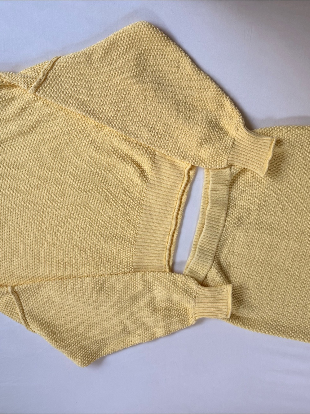 Free People Yellow Knit Midi Skirt